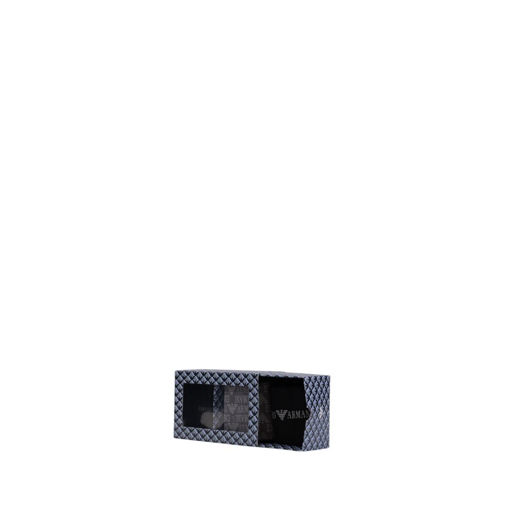 Chaussettes en coton noir Emporio Armani Underwear