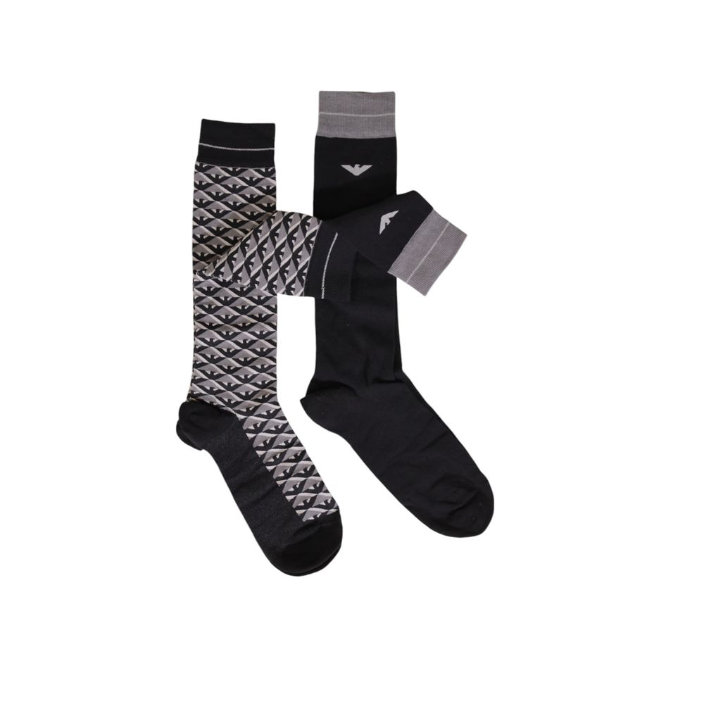 Chaussettes en coton gris Emporio Armani Underwear