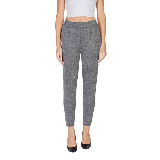ICHI Black Polyester Skinny Pant