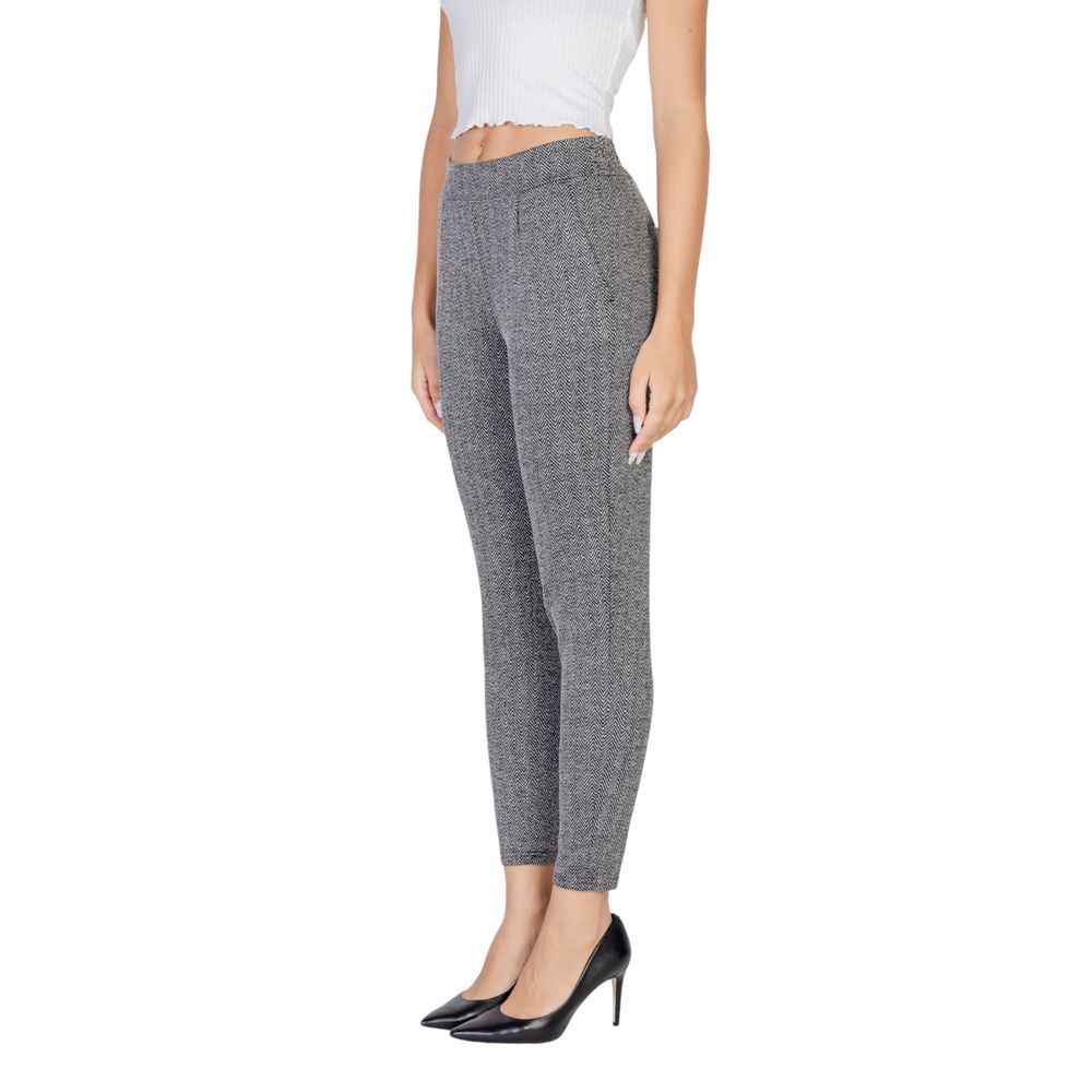 ICHI Black Polyester Skinny Pant