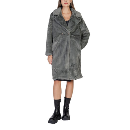 Vestes et manteaux en polyester noir ICHI