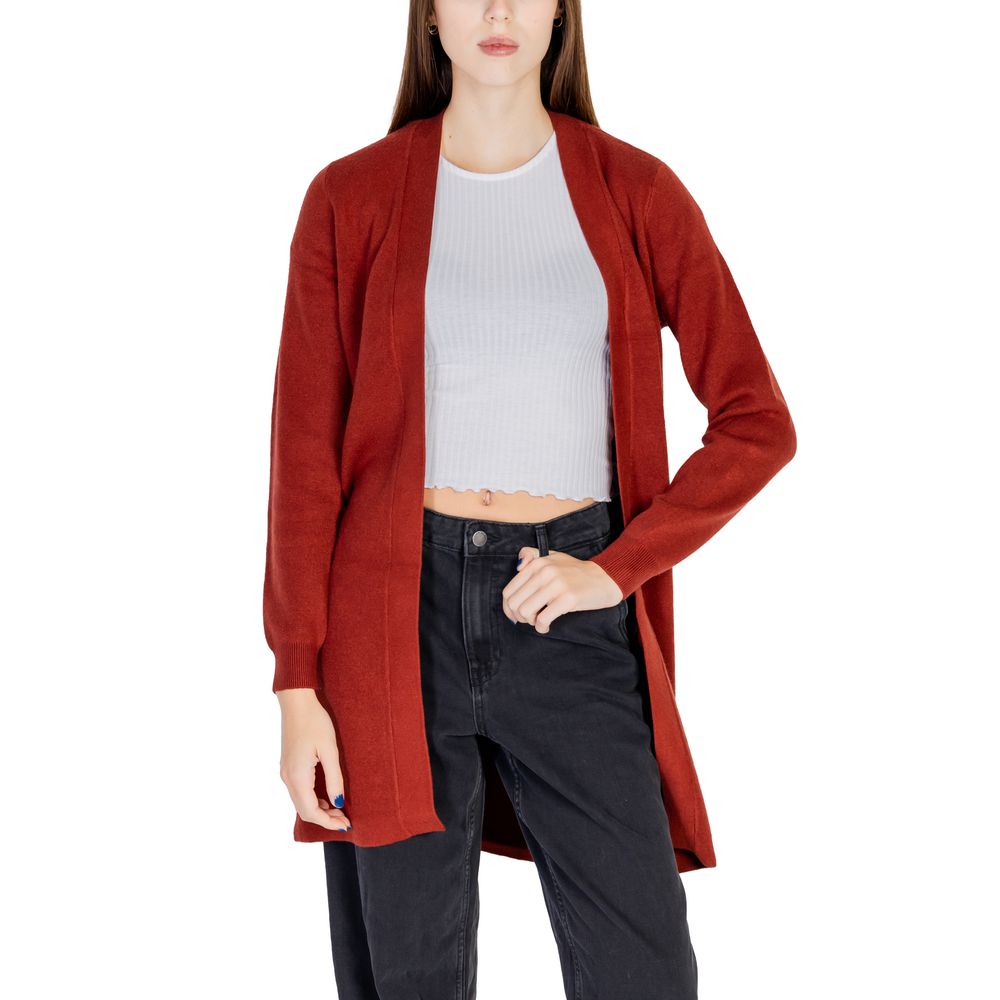 Cardigan en viscose rouge Vero Moda