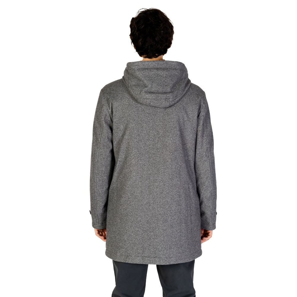 Hamaki-Ho Gray Polyester Coat by Hamaki-Ho