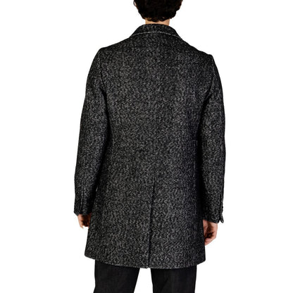 Hamaki-Ho Black Polyester Coat by Hamaki-Ho