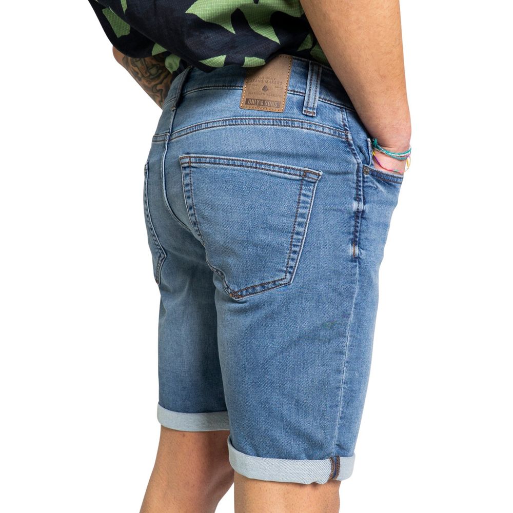 Short en coton bleu Only &amp; Sons