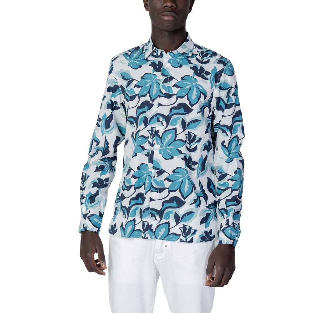 Antony Morato Blue Viscose Shirt by Antony Morato