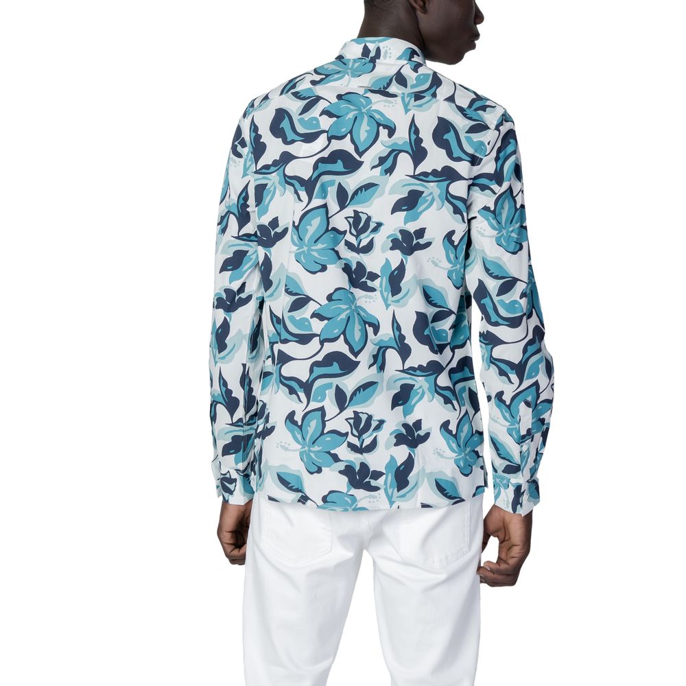 Antony Morato Blue Viscose Shirt by Antony Morato