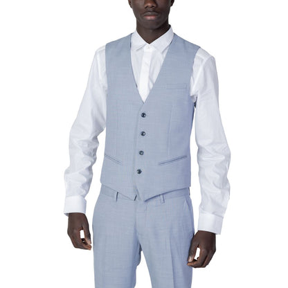 Gilet en polyester bleu Antony Morato