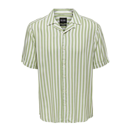 Only & Sons Green Viscose Shortsleeve by Only & Sons