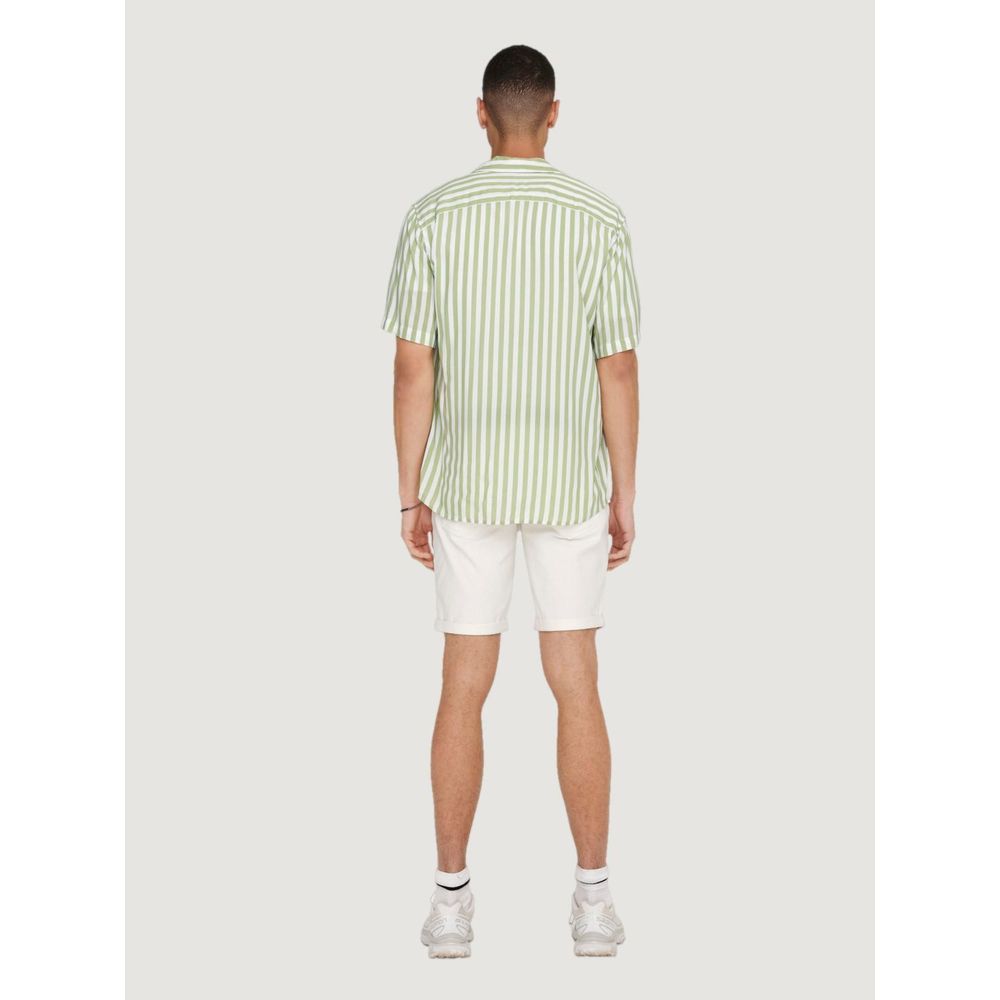 Only & Sons Green Viscose Shortsleeve by Only & Sons