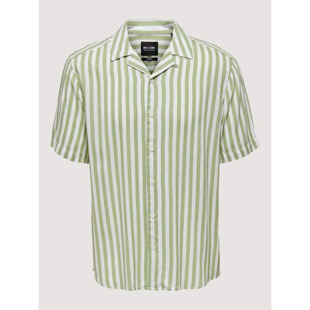 Only & Sons Green Viscose Shortsleeve by Only & Sons