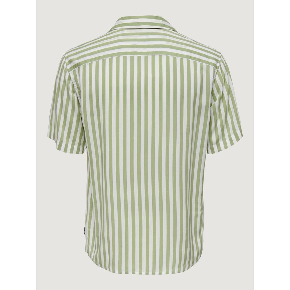 Only & Sons Green Viscose Shortsleeve by Only & Sons