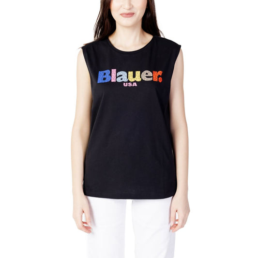T-shirt en coton bleu noir