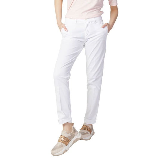 Blauer White Cotton Pant by Blauer