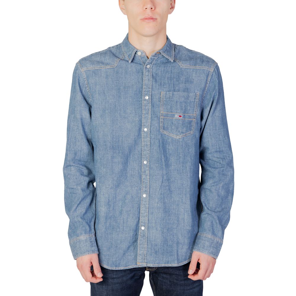 Tommy Hilfiger Jeans Blue Cotton Shirt by Tommy Hilfiger Jeans