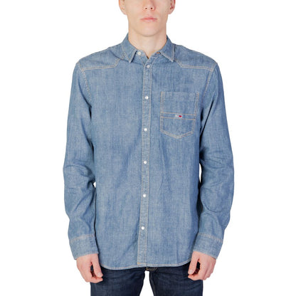 Tommy Hilfiger Jeans Blue Cotton Shirt by Tommy Hilfiger Jeans