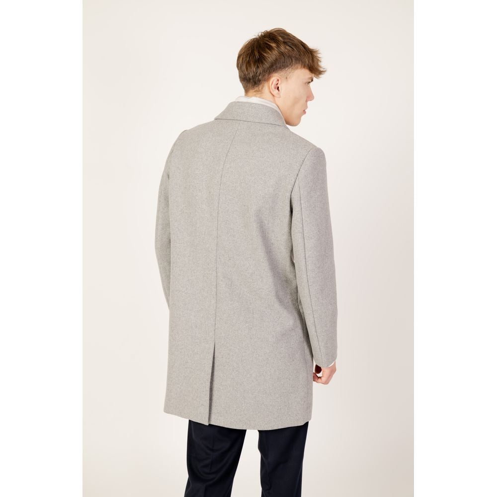 Antony Morato Gray Polyester Coat by Antony Morato