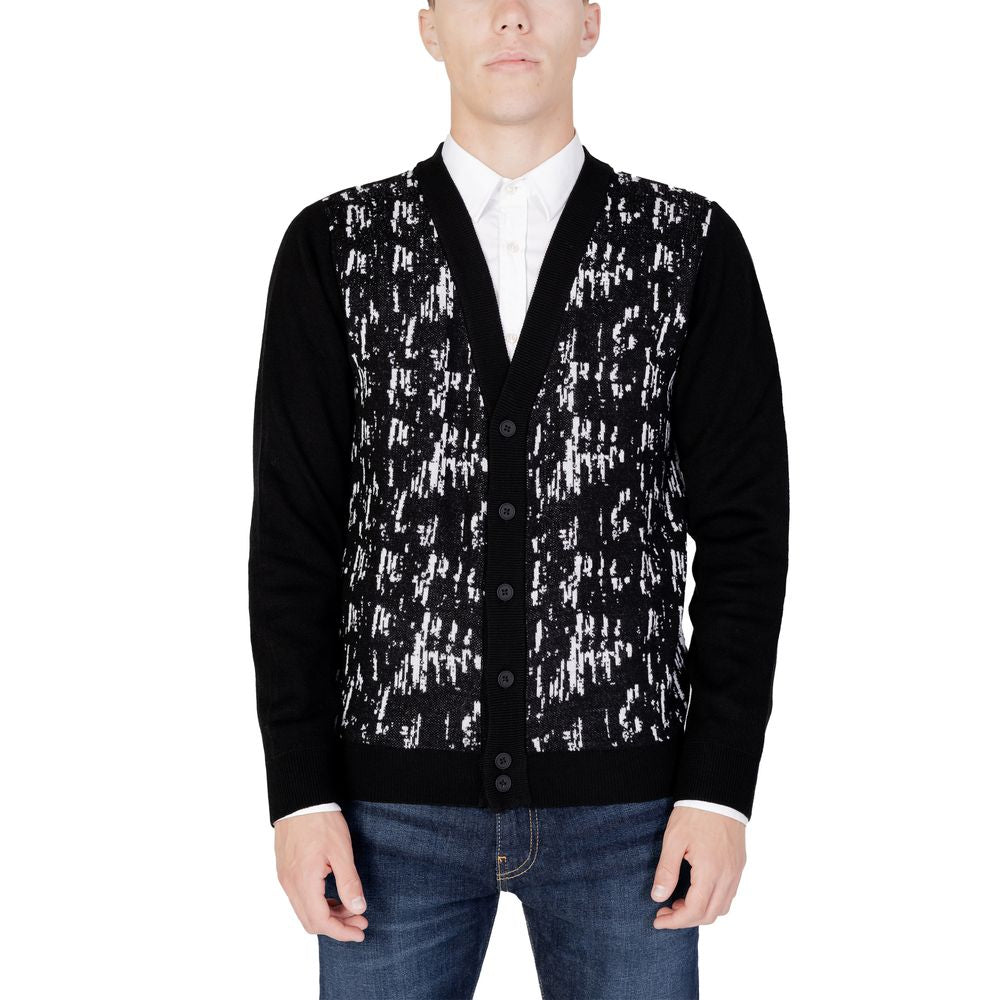 Cardigan en laine noire Antony Morato