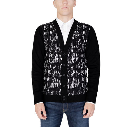 Cardigan en laine noire Antony Morato