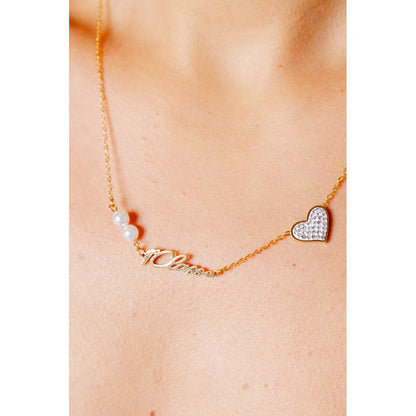 Collier en acier inoxydable doré Alviero Martini Prima Classe