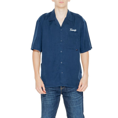 Tommy Hilfiger Jeans Blue Lyocell Shortsleeve by Tommy Hilfiger Jeans