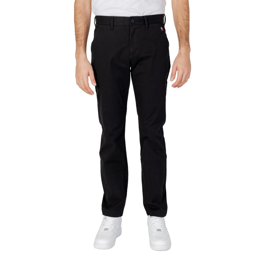 Tommy Hilfiger Jeans Black Organic Cotton Pant by Tommy Hilfiger Jeans