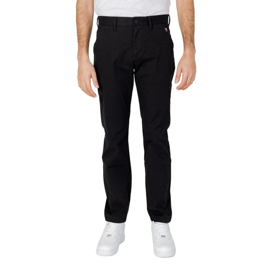 Tommy Hilfiger Jeans Black Organic Cotton Pant by Tommy Hilfiger Jeans