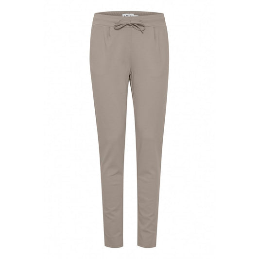 ICHI Beige Polyester Pant by ICHI