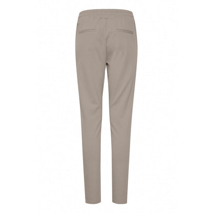 ICHI Beige Polyester Pant by ICHI