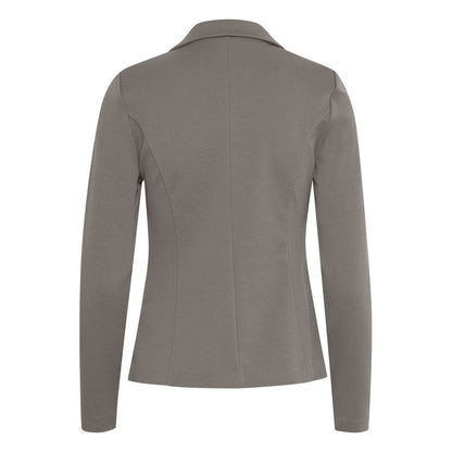 ICHI Gray Polyester Blazer