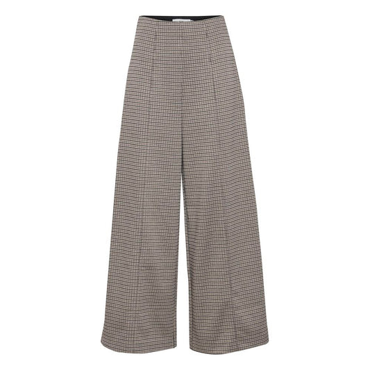 ICHI Beige Polyester Pant by ICHI