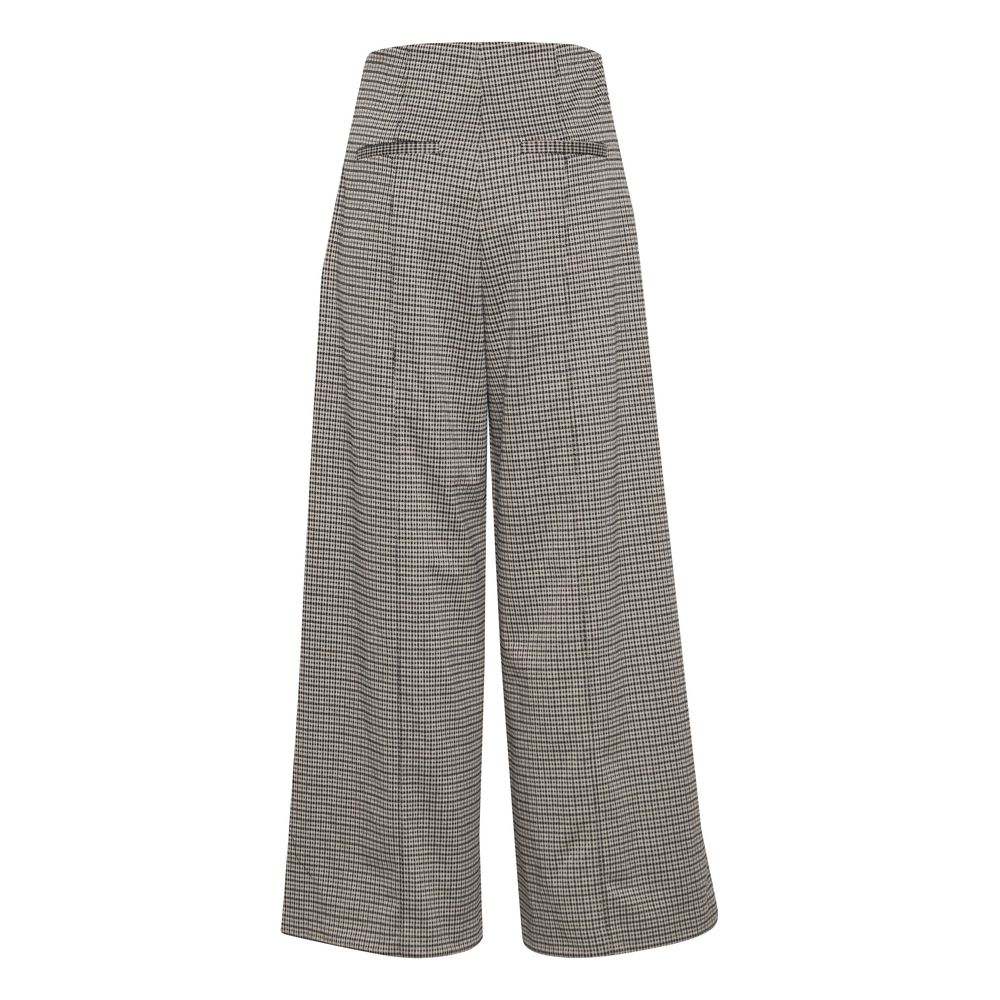 ICHI Beige Polyester Pant by ICHI
