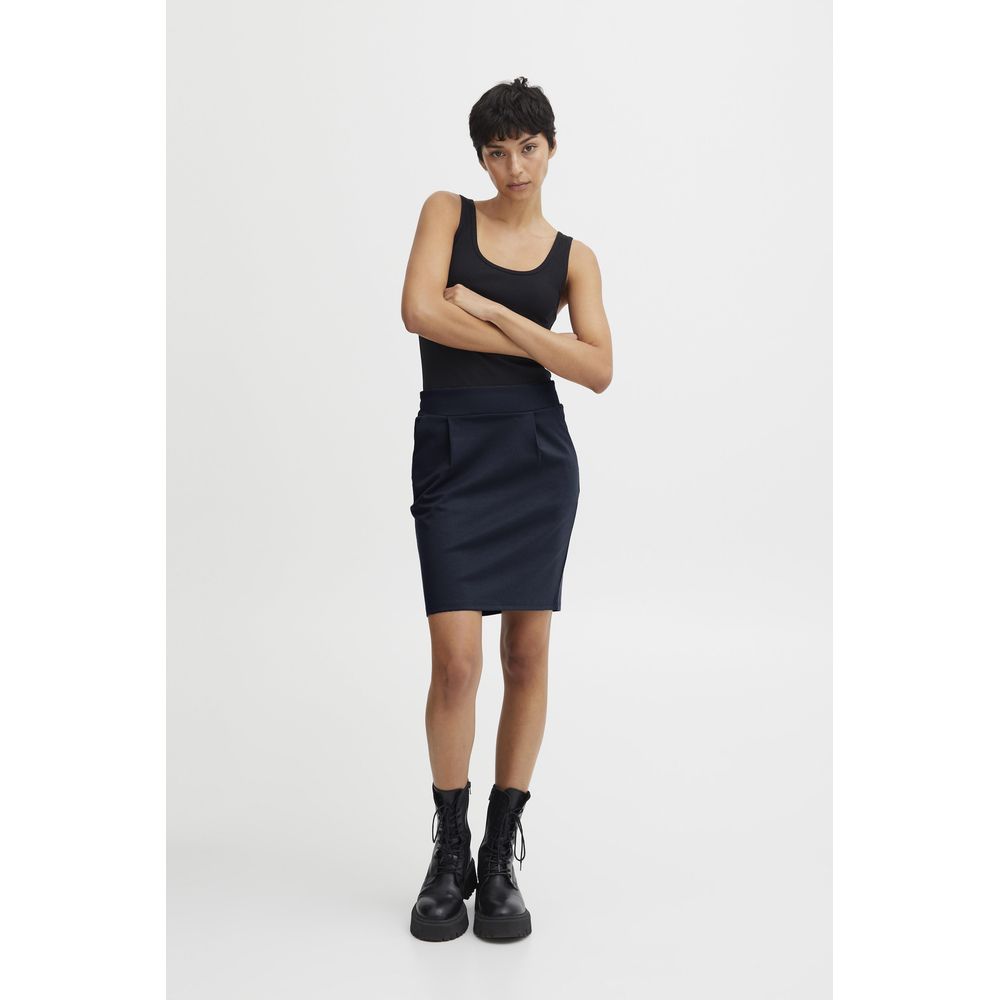 Jupe en polyester bleu ICHI