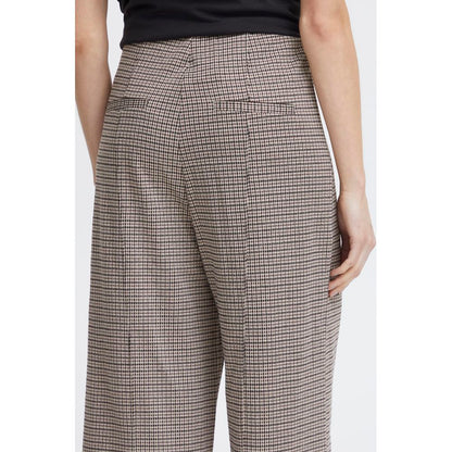 ICHI Beige Polyester Pant by ICHI