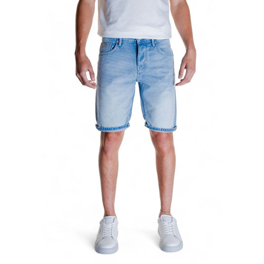 Antony Morato Bermuda en coton bleu clair