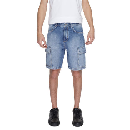 Short en coton bleu Antony Morato