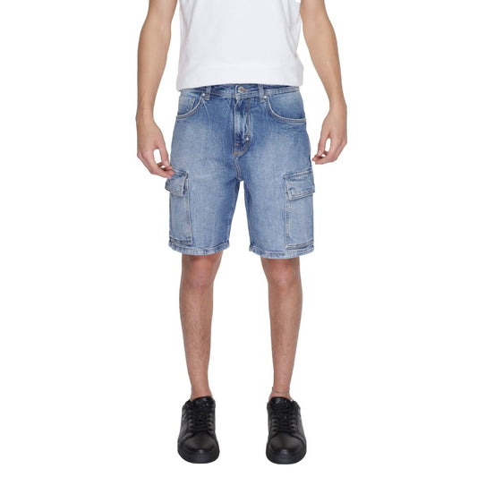 Short en coton bleu Antony Morato