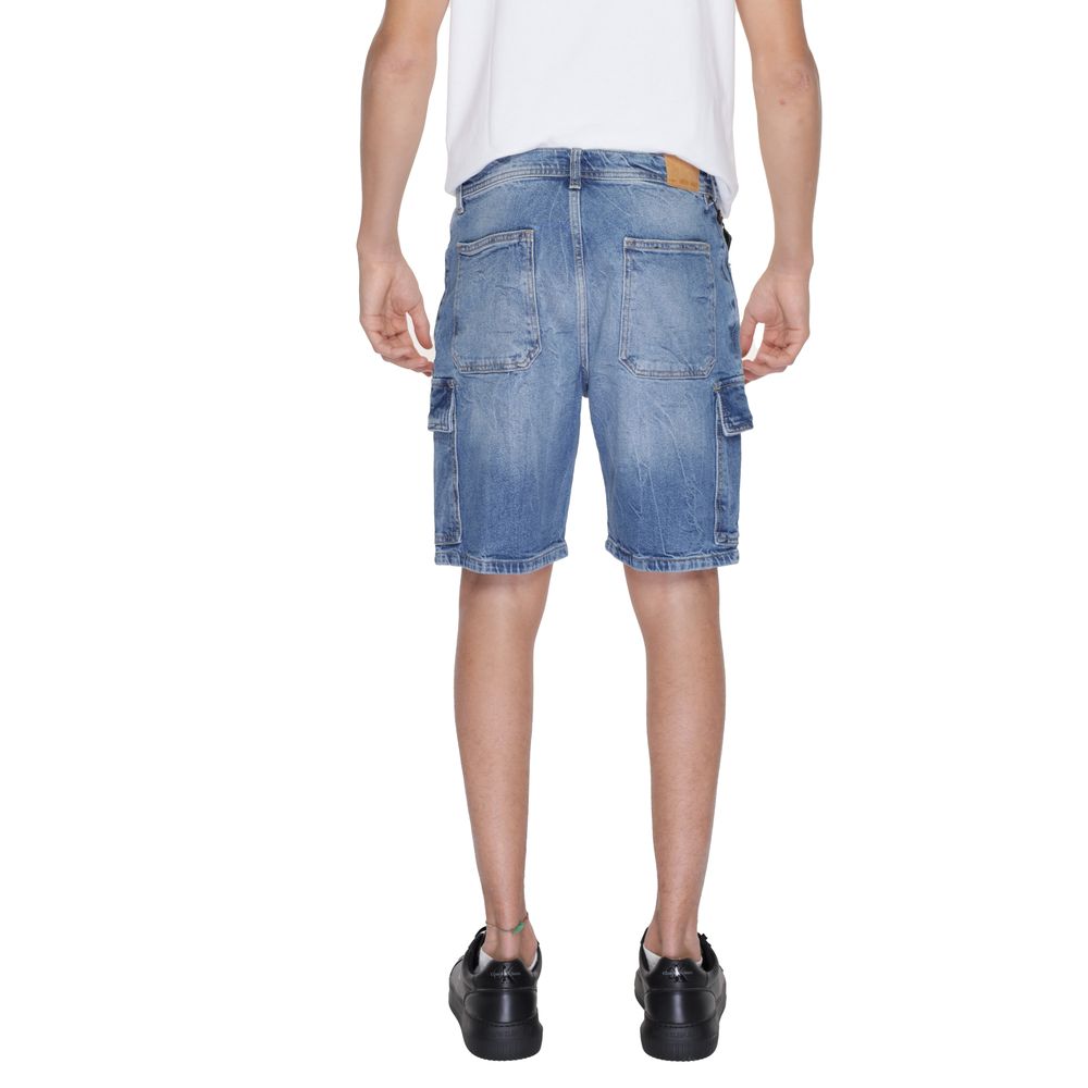 Short en coton bleu Antony Morato