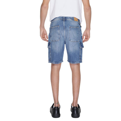 Short en coton bleu Antony Morato