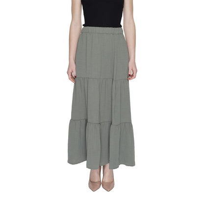 Jupe en polyester verte Jacqueline De Yong