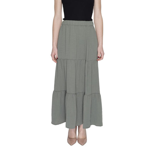 Jupe en polyester verte Jacqueline De Yong