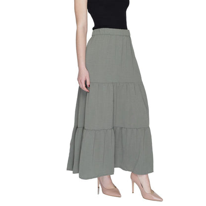 Jupe en polyester verte Jacqueline De Yong