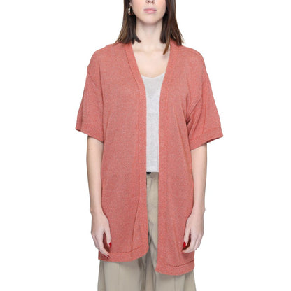 Cardigan rouge en coton recyclé Jacqueline De Yong