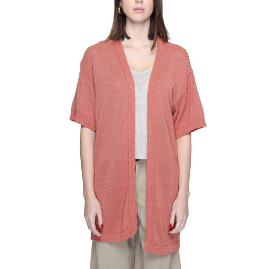 Cardigan rouge en coton recyclé Jacqueline De Yong