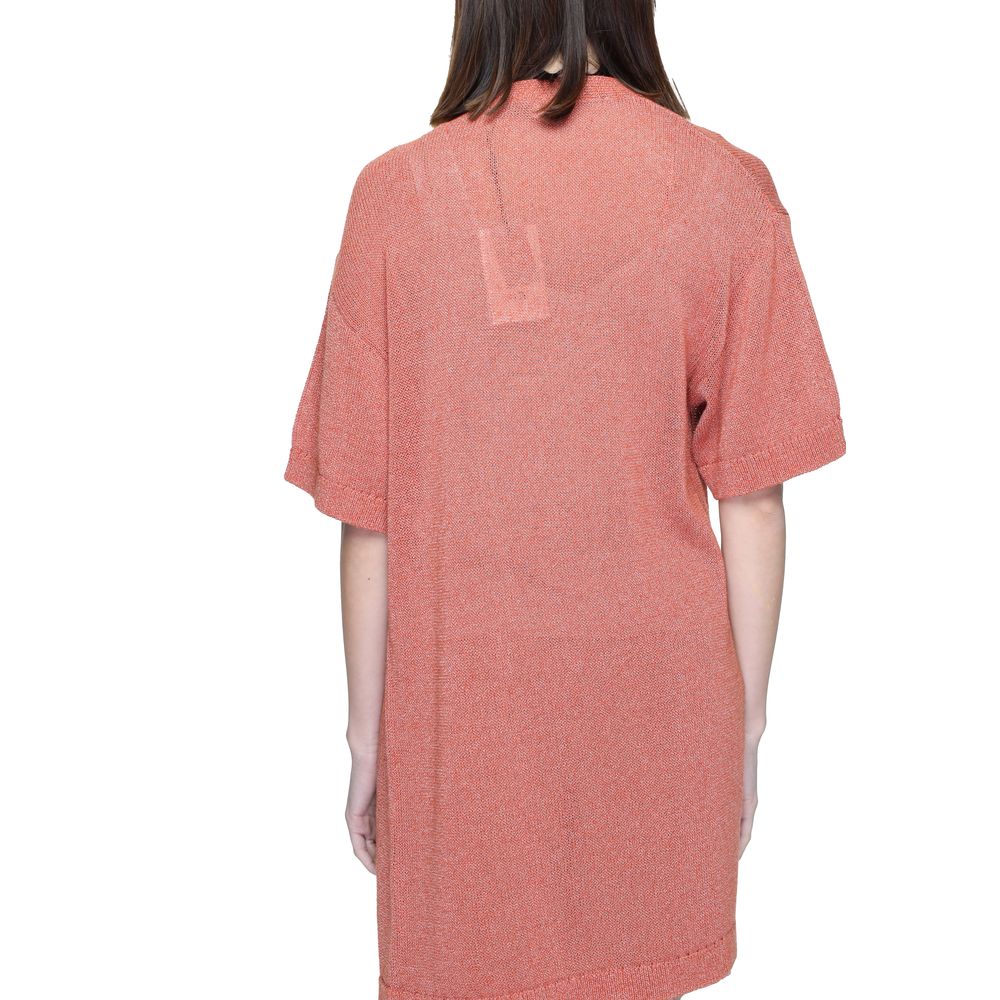 Cardigan rouge en coton recyclé Jacqueline De Yong