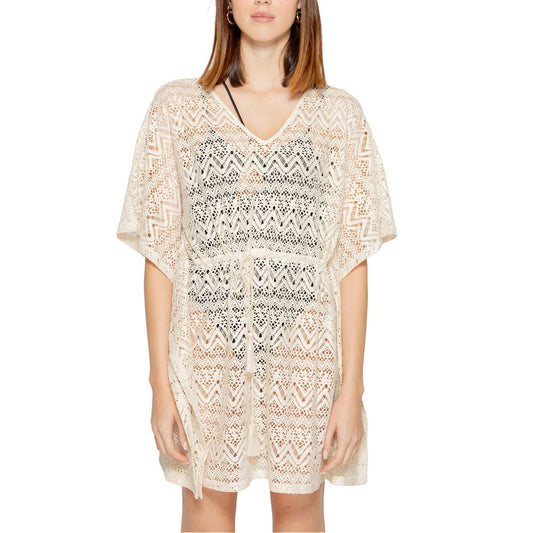 Robe en polyester beige Vero Moda