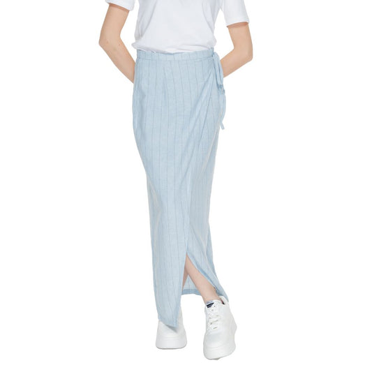 Jupe en lin bleu clair Vero Moda