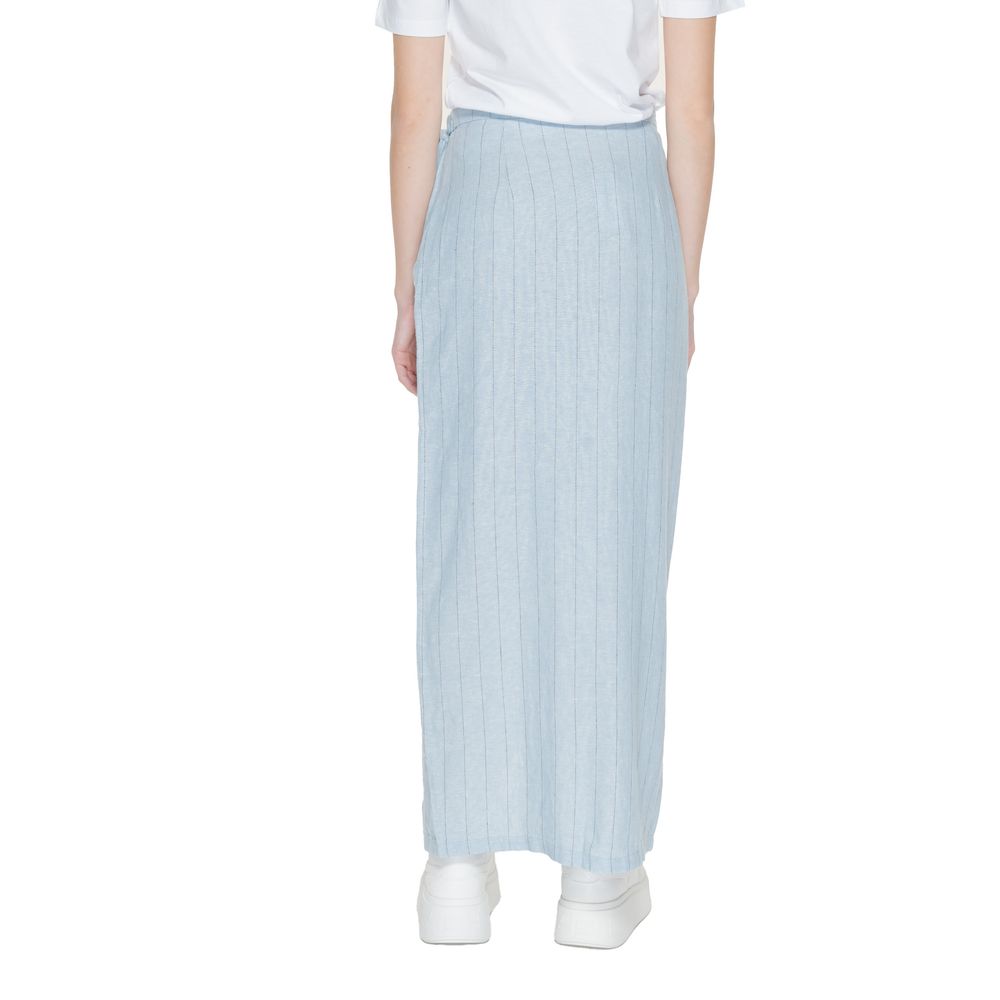 Jupe en lin bleu clair Vero Moda