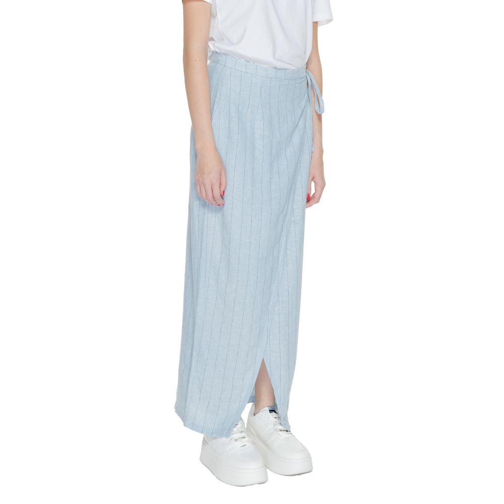 Jupe en lin bleu clair Vero Moda