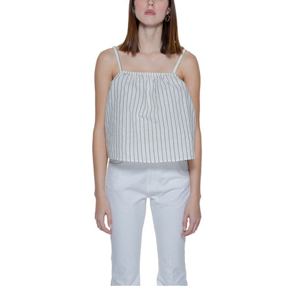 Hauts et t-shirts en coton biologique beige Vero Moda